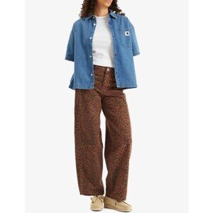 NWT Damson Madder Dion Leopard Jeans Dark Leopard Overdye 12